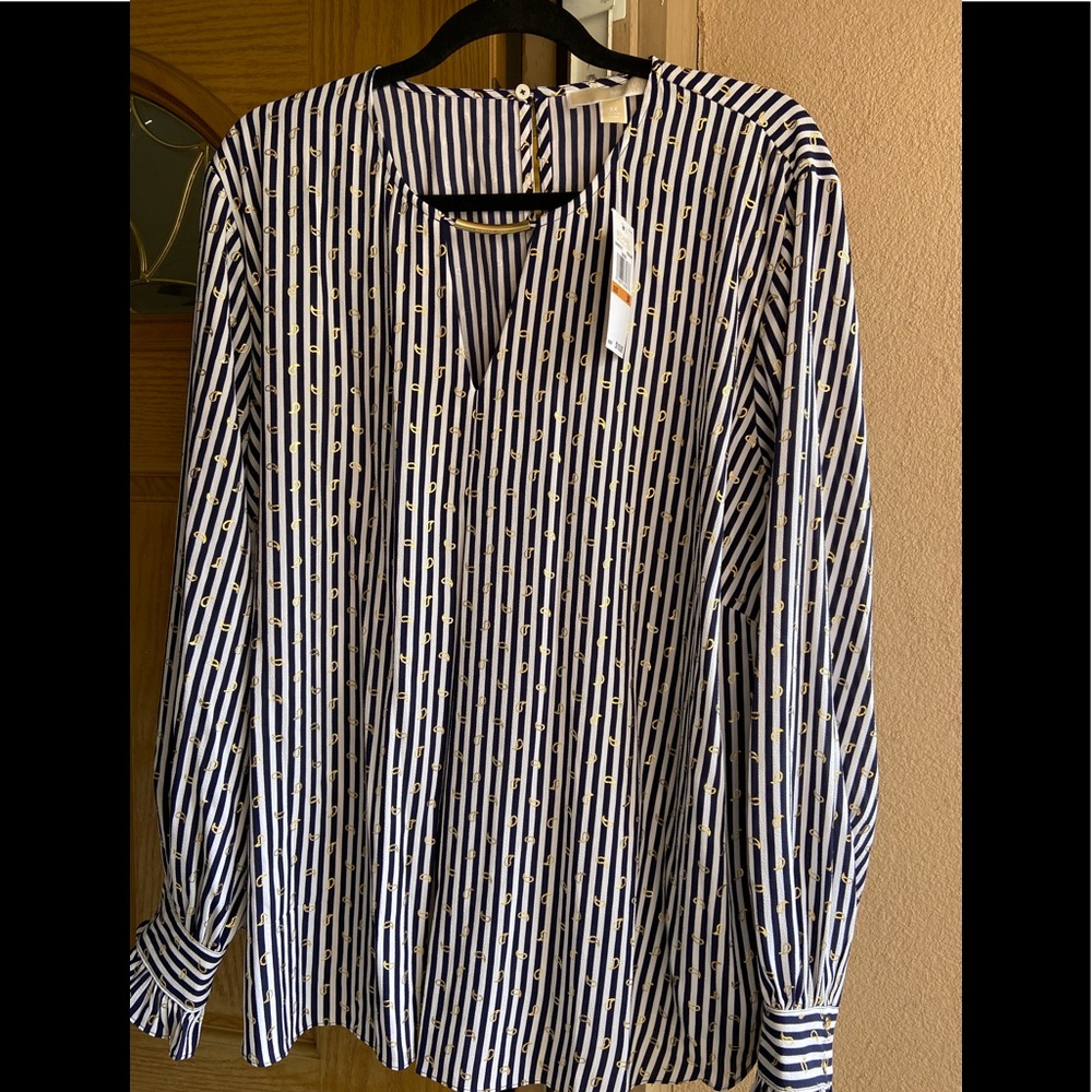 Michael Kors size 3X stripe blouse Brand New